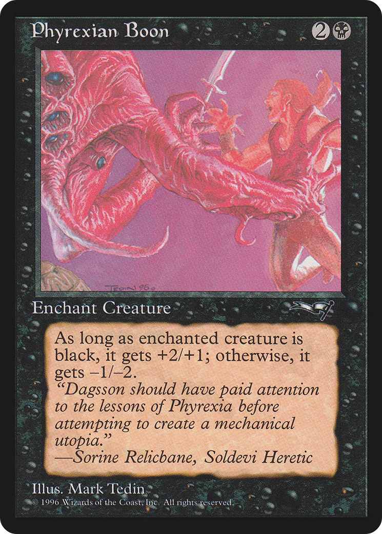 Phyrexian Boon (ALL-58B) - Alliances - Premium MTG Single from Wizards of the Coast - Just $0.25! Shop now at Game Crave Tournament Store