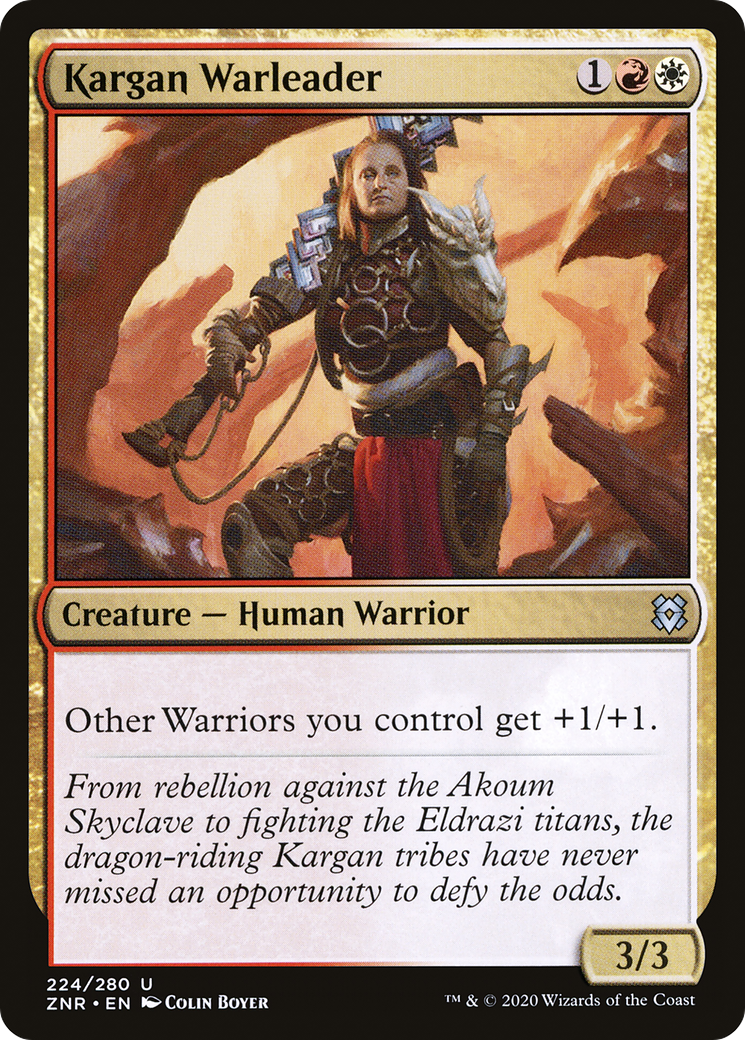 Kargan Warleader (ZNR-224) - Zendikar Rising Foil - Premium MTG Single from Wizards of the Coast - Just $0.08! Shop now at Game Crave Tournament Store