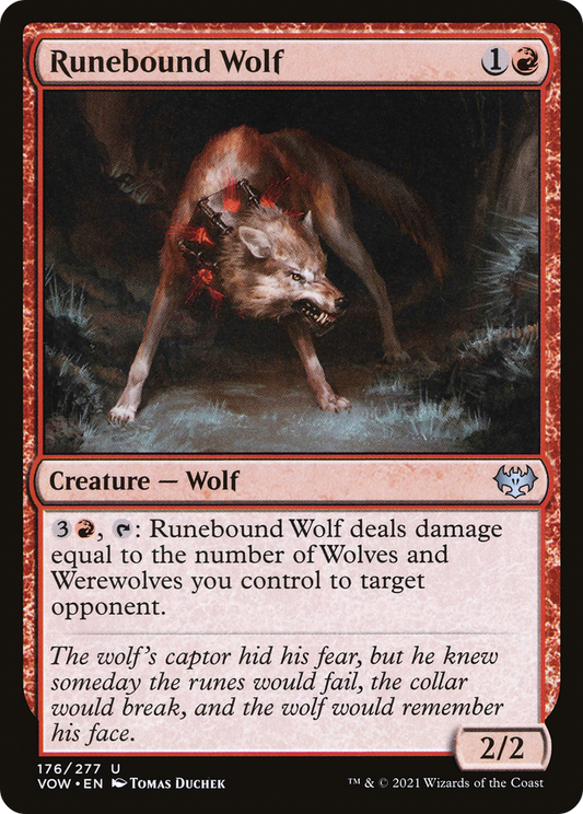 Runebound Wolf (VOW-176) - Innistrad: Crimson Vow - Premium MTG Single from Wizards of the Coast - Just $0.08! Shop now at Game Crave Tournament Store