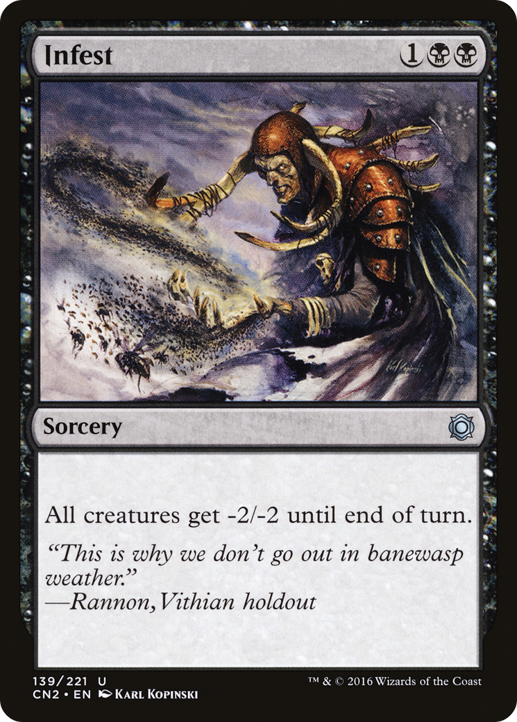 Infest (CN2-139) - Conspiracy: Take the Crown - Premium MTG Single from Wizards of the Coast - Just $0.08! Shop now at Game Crave Tournament Store
