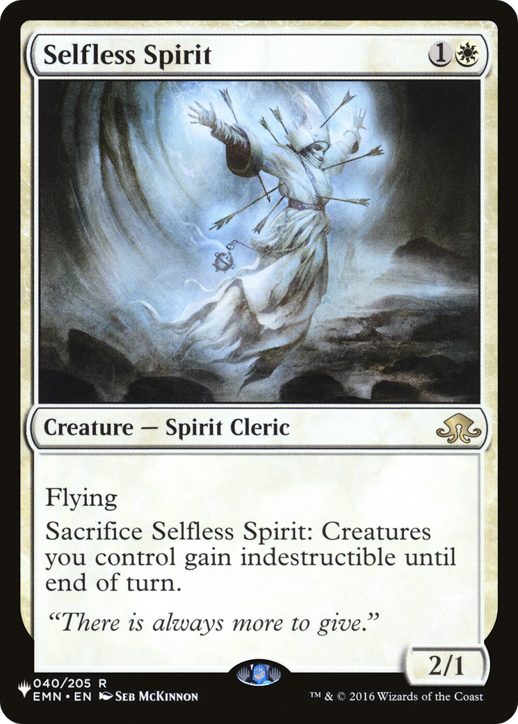 Selfless Spirit (PLIST-509) - The List - Premium MTG Single from Wizards of the Coast - Just $0.47! Shop now at Game Crave Tournament Store