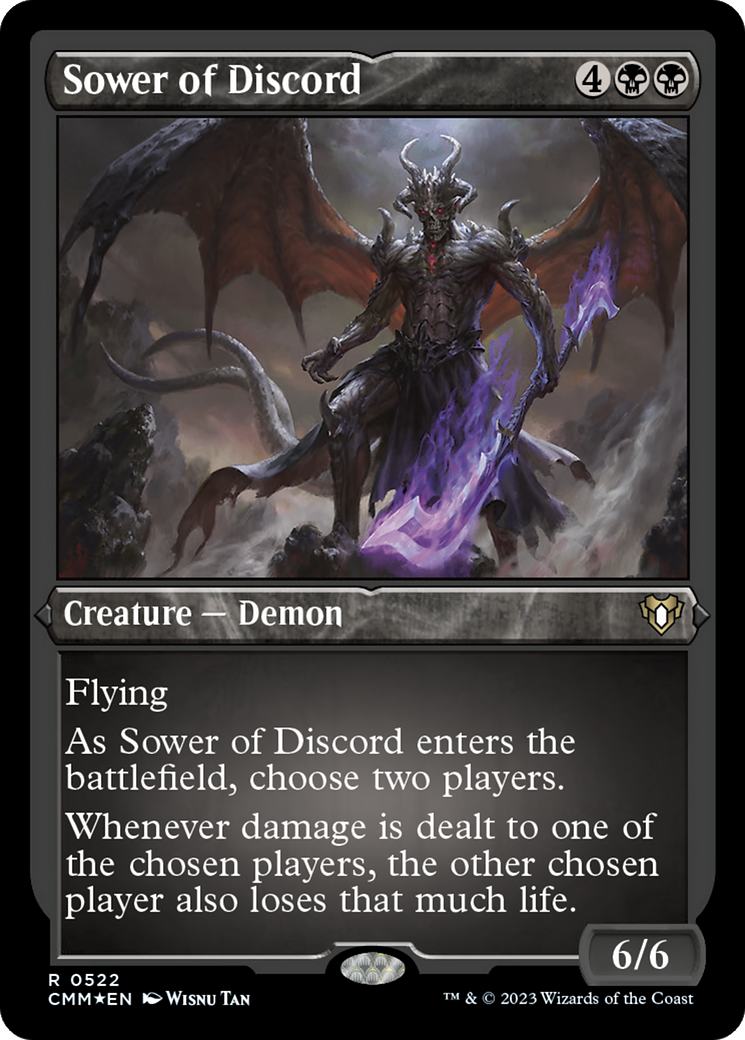 Sower of Discord (CMM-522) - Commander Masters Etched Foil - Premium MTG Single from Wizards of the Coast - Just $3.69! Shop now at Game Crave Tournament Store