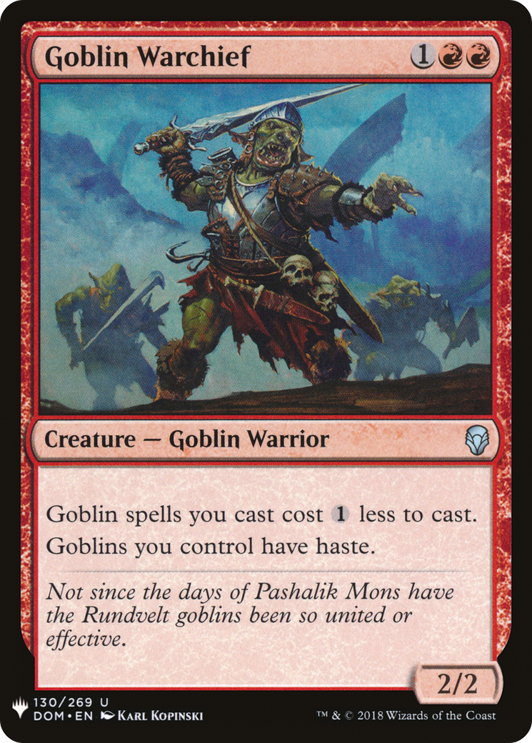 Goblin Warchief (MB1-961) - Mystery Booster - Premium MTG Single from Wizards of the Coast - Just $0.46! Shop now at Game Crave Tournament Store