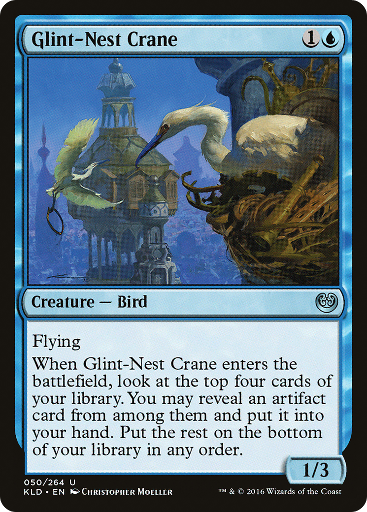 Glint-Nest Crane (KLD-050) - Kaladesh Foil - Premium MTG Single from Wizards of the Coast - Just $0.08! Shop now at Game Crave Tournament Store