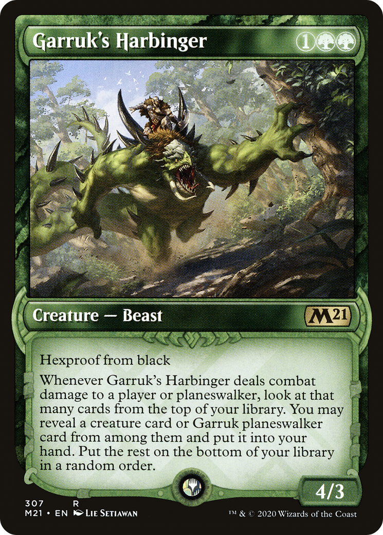 Garruk's Harbinger (M21-307) - Core Set 2021: (Showcase) - Premium MTG Single from Wizards of the Coast - Just $0.08! Shop now at Game Crave Tournament Store