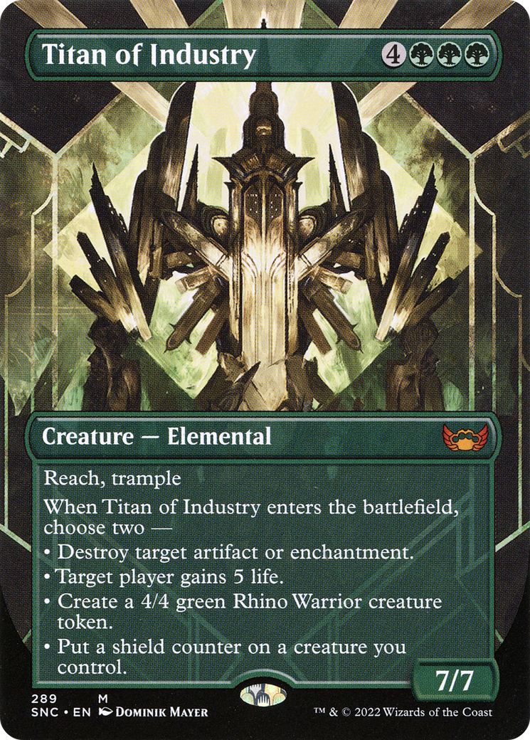 Titan of Industry (SNC-289) - Streets of New Capenna (Borderless) Foil - Premium MTG Single from Wizards of the Coast - Just $0.95! Shop now at Game Crave Tournament Store