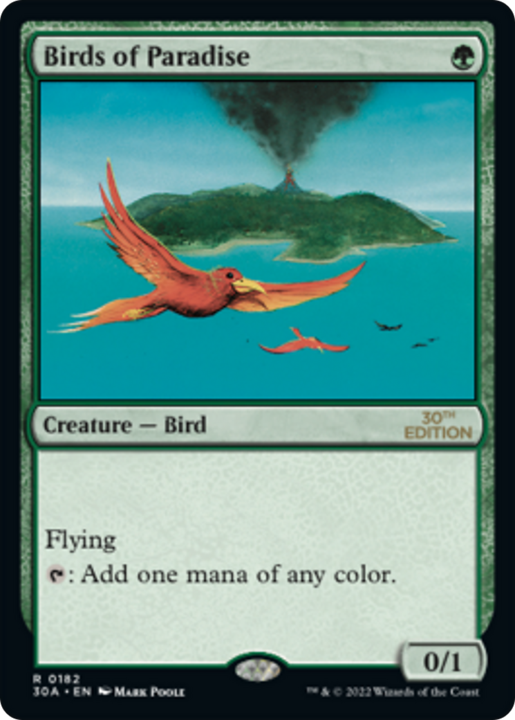 Birds of Paradise (30A-182) - 30th Anniversary Edition - Premium MTG Single from Wizards of the Coast - Just $17.51! Shop now at Game Crave Tournament Store