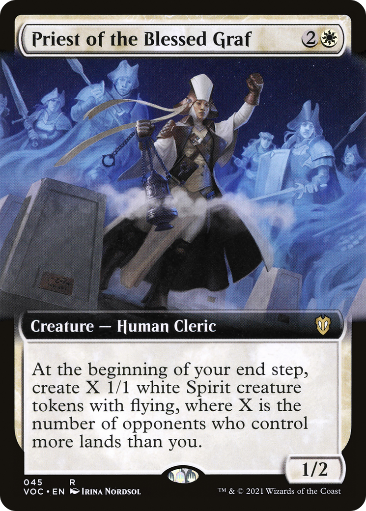 Priest of the Blessed Graf (VOC-045) - Crimson Vow Commander: (Extended Art) - Premium MTG Single from Wizards of the Coast - Just $0.25! Shop now at Game Crave Tournament Store