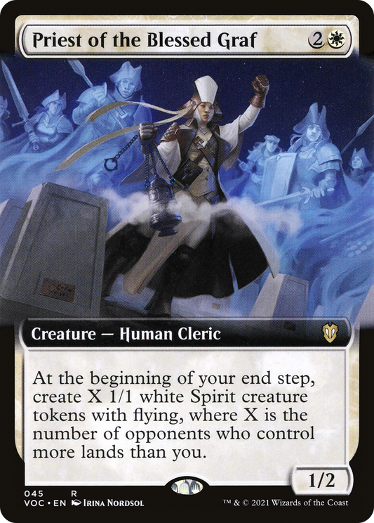 Priest of the Blessed Graf (VOC-045) - Crimson Vow Commander: (Extended Art) - Premium MTG Single from Wizards of the Coast - Just $0.25! Shop now at Game Crave Tournament Store