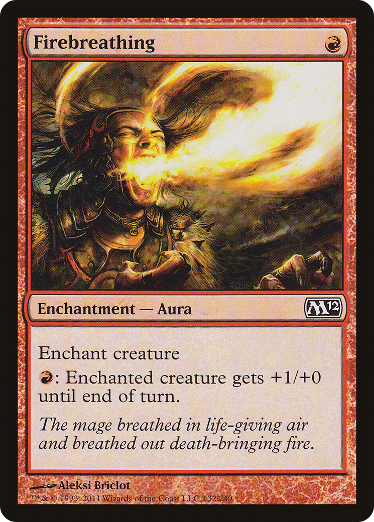 Firebreathing (M12-132) - Magic 2012 - Premium MTG Single from Wizards of the Coast - Just $0.25! Shop now at Game Crave Tournament Store