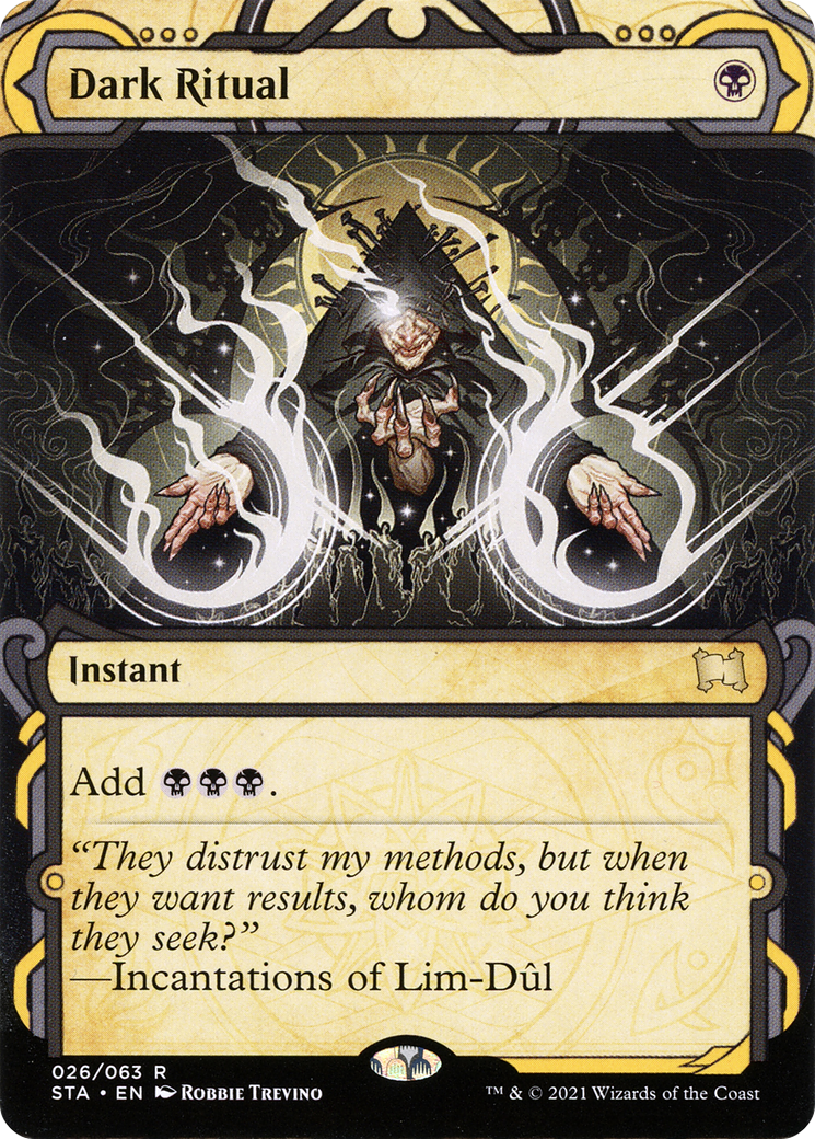 Dark Ritual (STA-026) - Strixhaven Mystical Archive: (Showcase) (Borderless) Etched Foil - Premium MTG Single from Wizards of the Coast - Just $3.68! Shop now at Game Crave Tournament Store