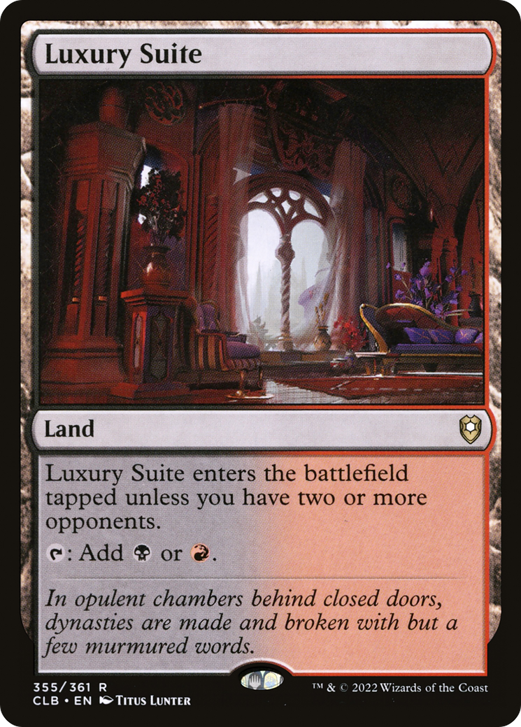 Luxury Suite (CLB-355) - Commander Legends: Battle for Baldur's Gate - Premium MTG Single from Wizards of the Coast - Just $9.90! Shop now at Game Crave Tournament Store