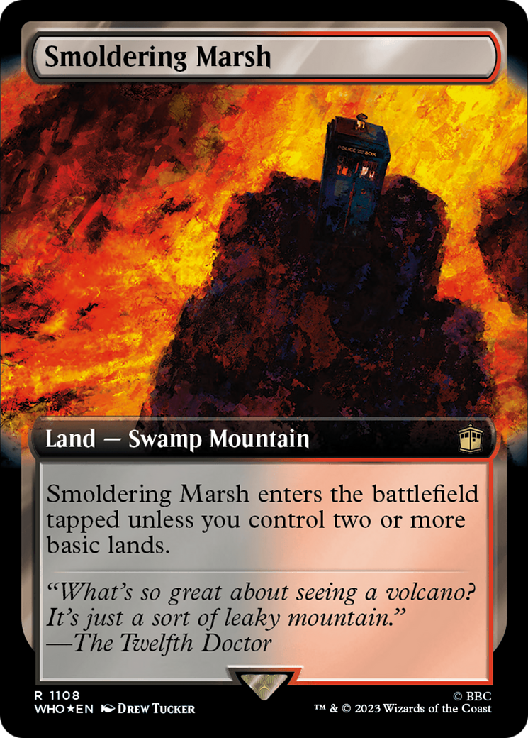 Smoldering Marsh (WHO-1108) - Doctor Who: (Extended Art) Foil - Premium MTG Single from Wizards of the Coast - Just $0.77! Shop now at Game Crave Tournament Store