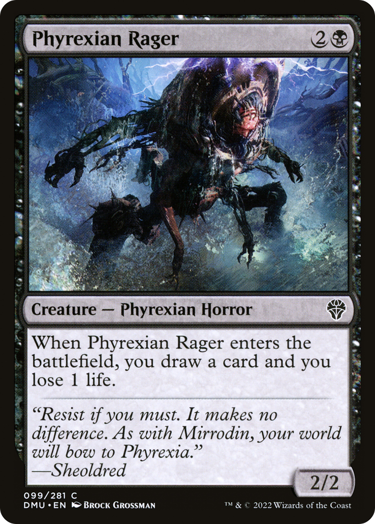 Phyrexian Rager (DMU-099) - Dominaria United - Premium MTG Single from Wizards of the Coast - Just $0.08! Shop now at Game Crave Tournament Store