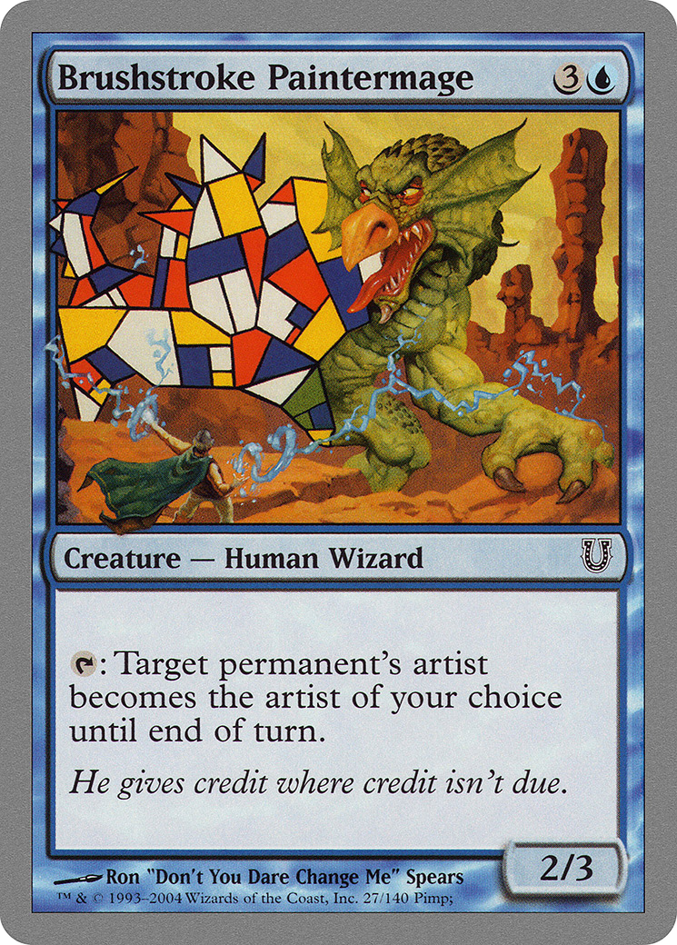 Brushstroke Paintermage (UNH-027) - Unhinged - Premium MTG Single from Wizards of the Coast - Just $0.08! Shop now at Game Crave Tournament Store