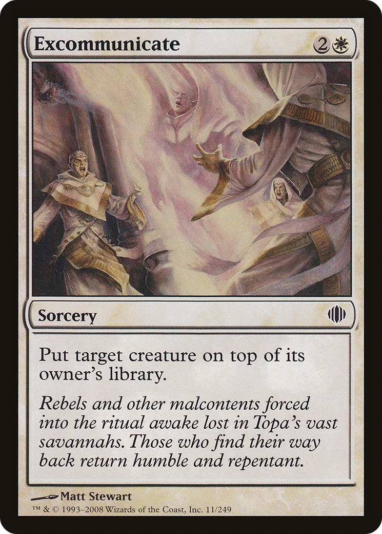 Excommunicate (ALA-011) - Shards of Alara - Premium MTG Single from Wizards of the Coast - Just $0.25! Shop now at Game Crave Tournament Store