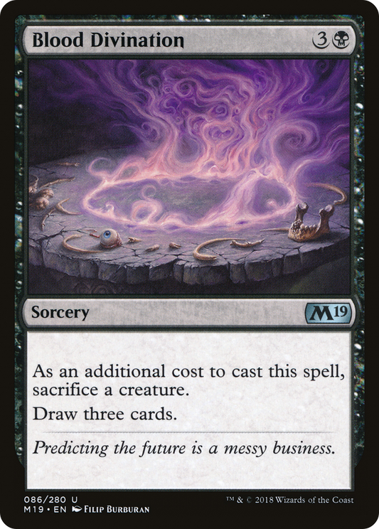 Blood Divination (M19-086) - Core Set 2019 Foil - Premium MTG Single from Wizards of the Coast - Just $0.17! Shop now at Game Crave Tournament Store