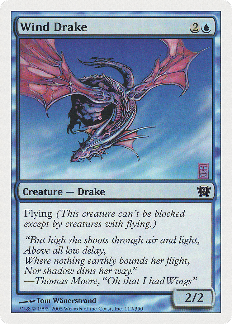 Wind Drake (9ED-112) - Ninth Edition - Premium MTG Single from Wizards of the Coast - Just $0.08! Shop now at Game Crave Tournament Store