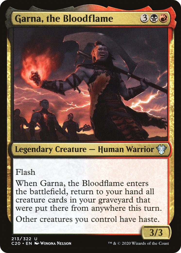 Garna, the Bloodflame (C20-213) - Commander 2020 - Premium MTG Single from Wizards of the Coast - Just $0.08! Shop now at Game Crave Tournament Store