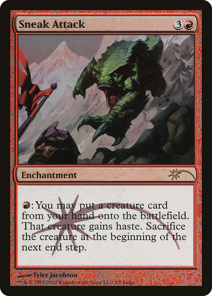 Sneak Attack (J12-005) - Judge Gift Cards 2012 Foil - Premium MTG Single from Wizards of the Coast - Just $3! Shop now at Game Crave Tournament Store