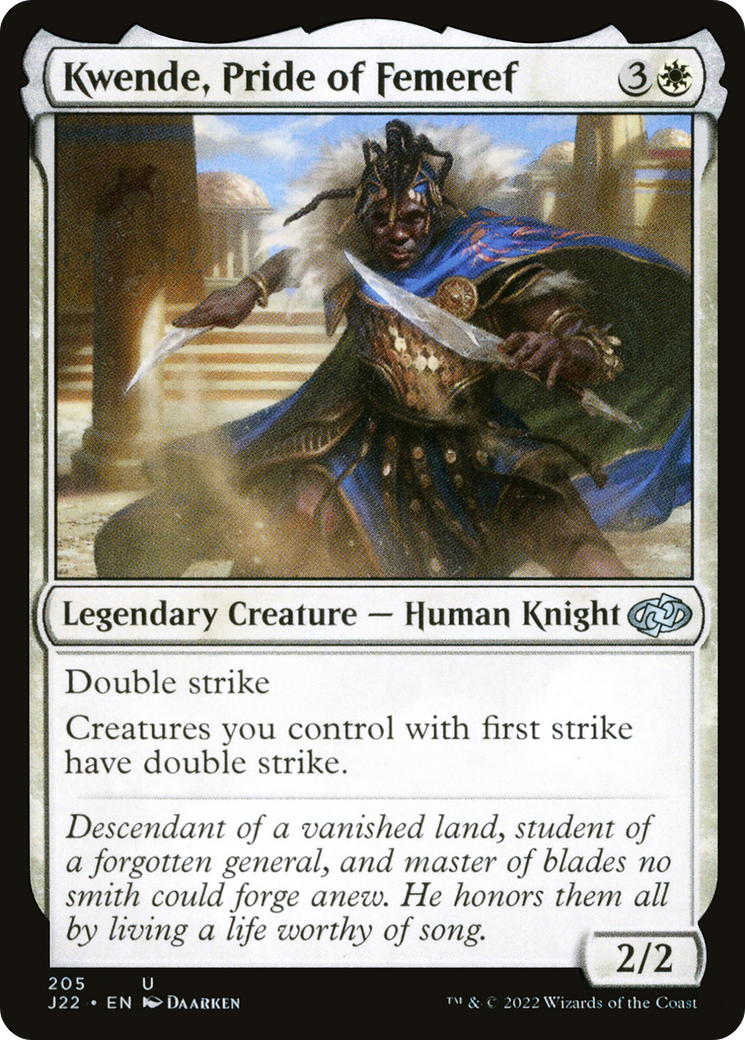 Kwende, Pride of Femeref (J22-205) - Jumpstart 2022 - Premium MTG Single from Wizards of the Coast - Just $0.08! Shop now at Game Crave Tournament Store