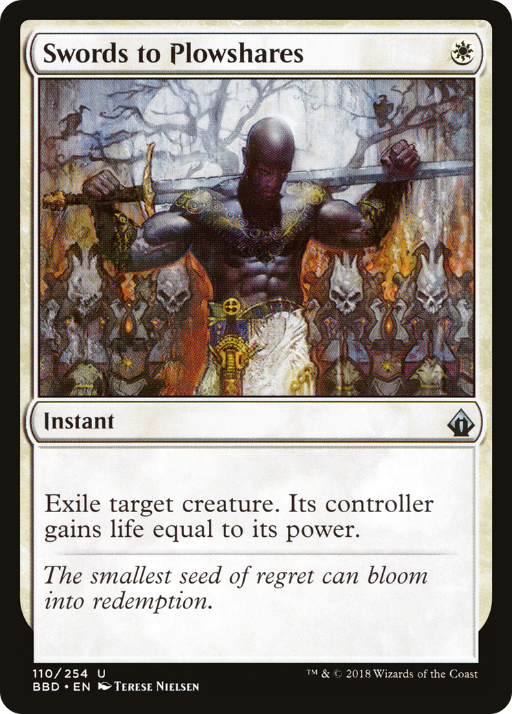 Swords to Plowshares (BBD-110) - Battlebond - Premium MTG Single from Wizards of the Coast - Just $0.31! Shop now at Game Crave Tournament Store