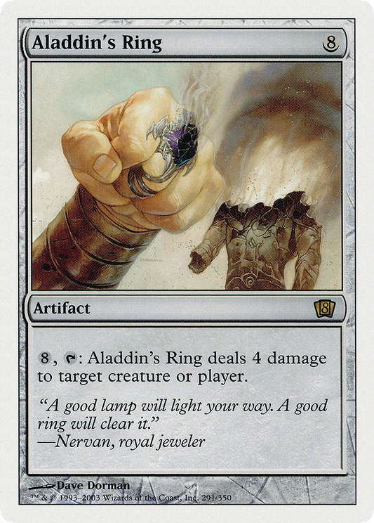 Aladdin's Ring (8ED-291) - Eighth Edition - Premium MTG Single from Wizards of the Coast - Just $0.08! Shop now at Game Crave Tournament Store