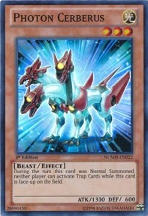 Photon Cerberus (NUMH-EN022) - Number Hunters Unlimited - Premium Yugioh Single from Konami - Just $0.26! Shop now at Game Crave Tournament Store