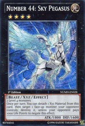 Number 44: Sky Pegasus (NUMH-EN028) - Number Hunters Unlimited - Premium Yugioh Single from Konami - Just $0.24! Shop now at Game Crave Tournament Store