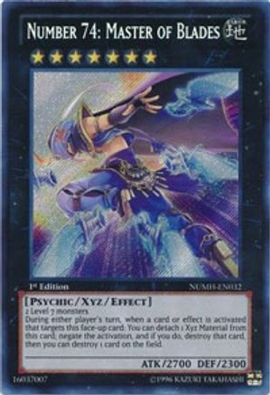 Number 74: Master of Blades (NUMH-EN032) - Number Hunters 1st Edition - Premium Yugioh Single from Konami - Just $1.26! Shop now at Game Crave Tournament Store