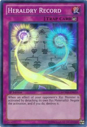 Heraldry Record (NUMH-EN059) - Number Hunters Unlimited - Premium Yugioh Single from Konami - Just $0.25! Shop now at Game Crave Tournament Store