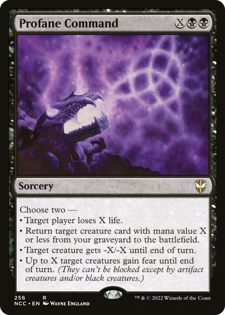 Profane Command (NCC-256) - New Capenna Commander - Premium MTG Single from Wizards of the Coast - Just $0.25! Shop now at Game Crave Tournament Store