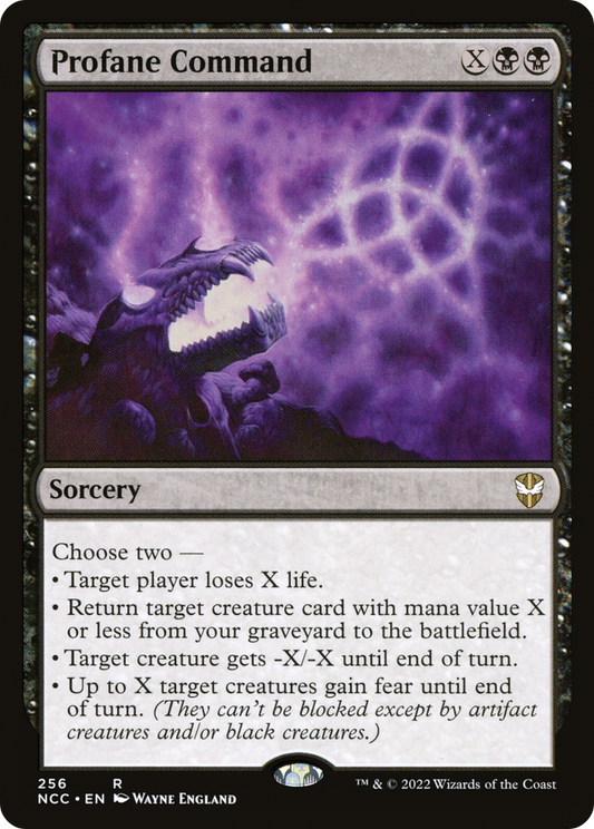 Profane Command (NCC-256) - New Capenna Commander - Premium MTG Single from Wizards of the Coast - Just $0.25! Shop now at Game Crave Tournament Store