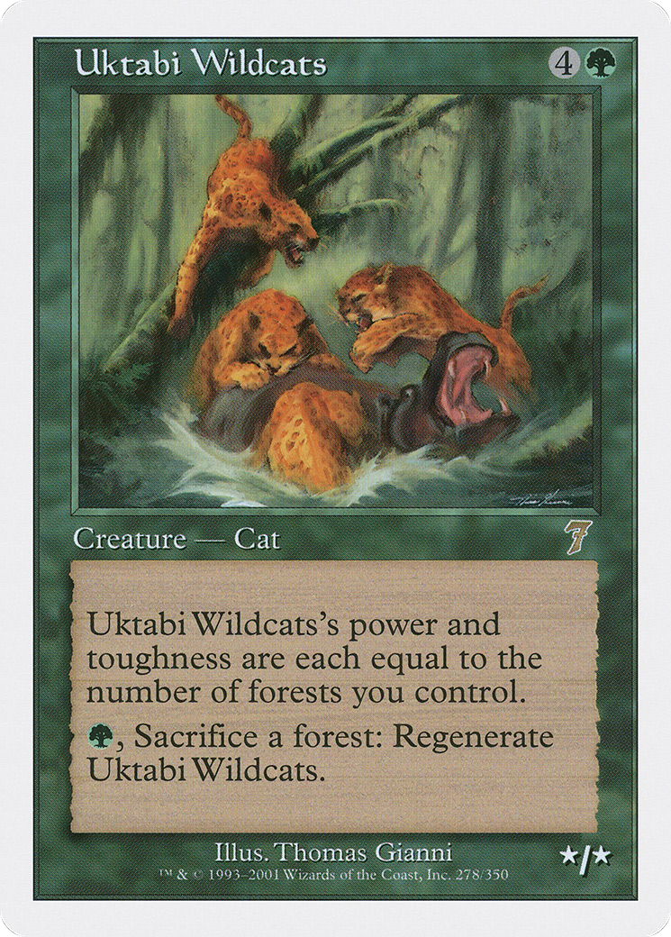 Uktabi Wildcats (7ED-278) - Seventh Edition - Premium MTG Single from Wizards of the Coast - Just $0.17! Shop now at Game Crave Tournament Store