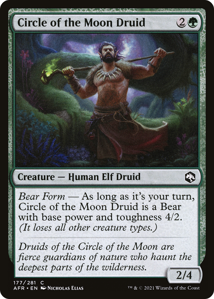 Circle of the Moon Druid (AFR-177) - Adventures in the Forgotten Realms Foil - Premium MTG Single from Wizards of the Coast - Just $0.08! Shop now at Game Crave Tournament Store