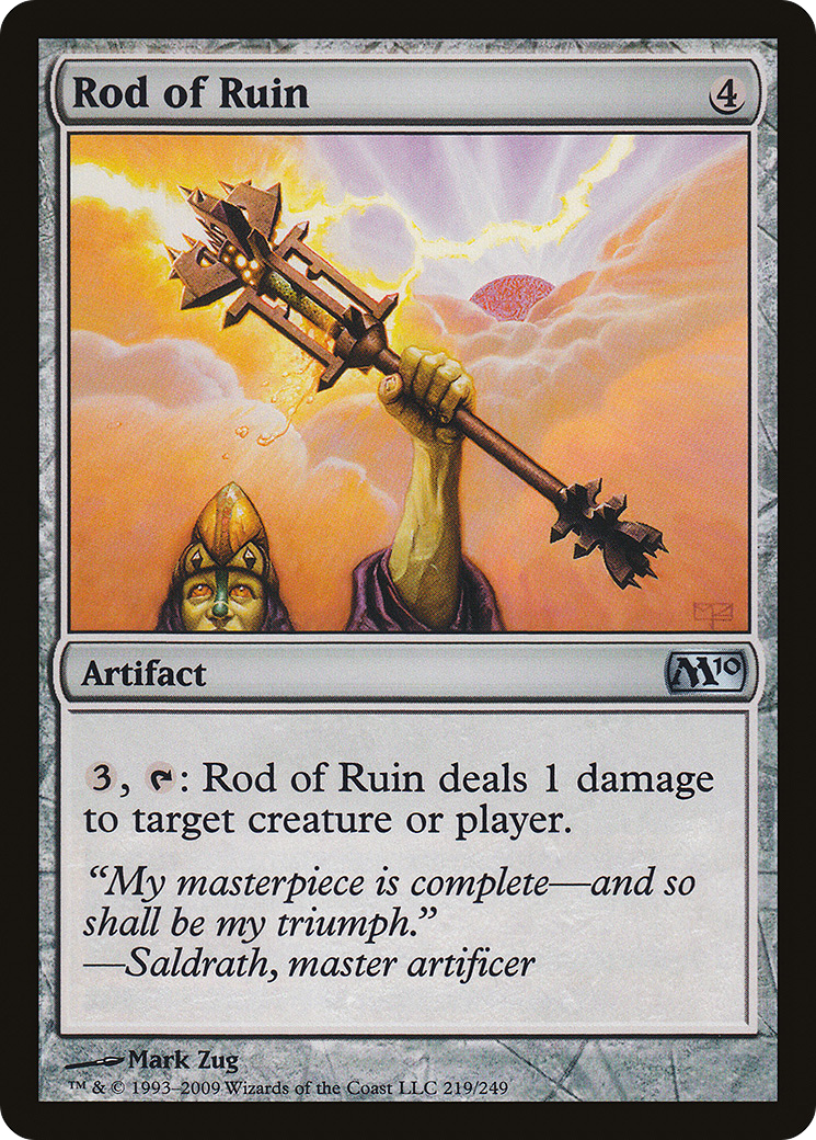 Rod of Ruin (M10-219) - Magic 2010 - Premium MTG Single from Wizards of the Coast - Just $0.25! Shop now at Game Crave Tournament Store