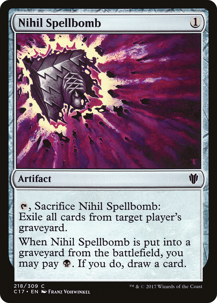Nihil Spellbomb (C17-218) - Commander 2017 - Premium MTG Single from Wizards of the Coast - Just $0.28! Shop now at Game Crave Tournament Store