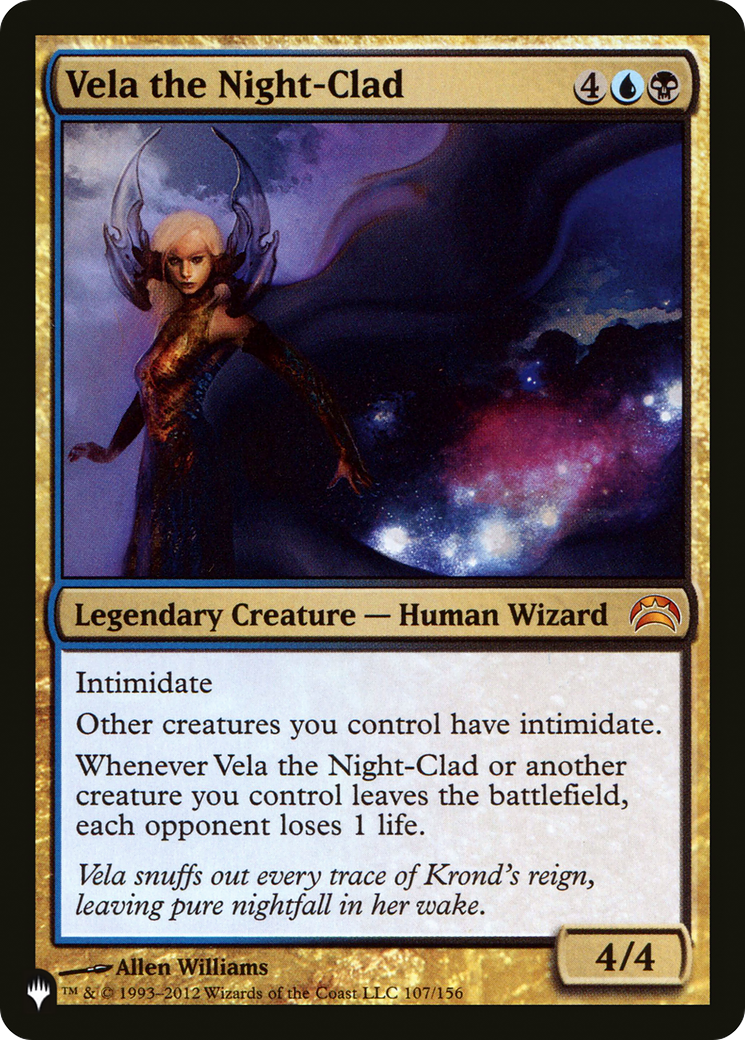 Vela the Night-Clad (PLIST-632) - The List - Premium MTG Single from Wizards of the Coast - Just $0.31! Shop now at Game Crave Tournament Store
