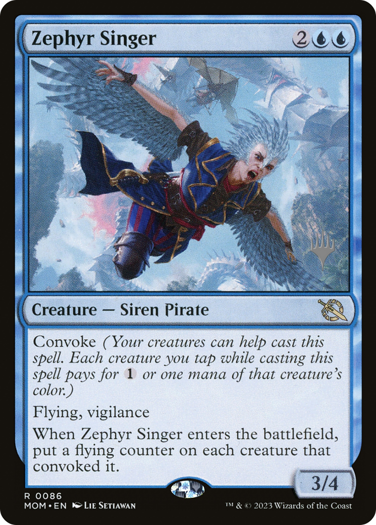 Zephyr Singer (PMOM-86P) - March of the Machine Promos Foil - Premium MTG Single from Wizards of the Coast - Just $0.08! Shop now at Game Crave Tournament Store