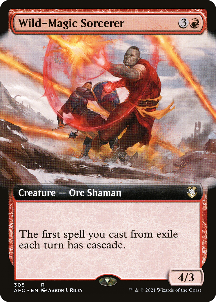 Wild-Magic Sorcerer (AFC-305) - Forgotten Realms Commander: (Extended Art) - Premium MTG Single from Wizards of the Coast - Just $1.76! Shop now at Game Crave Tournament Store