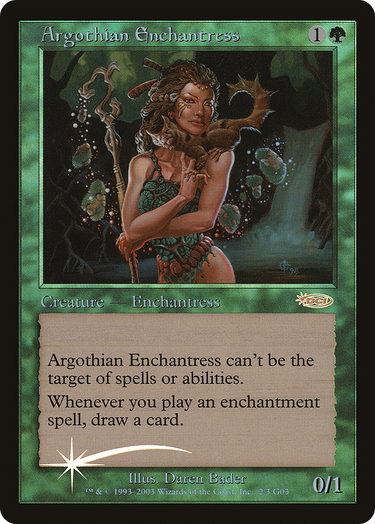 Argothian Enchantress (G03-002) - Judge Gift Cards 2003 Foil - Premium MTG Single from Wizards of the Coast - Just $36.25! Shop now at Game Crave Tournament Store