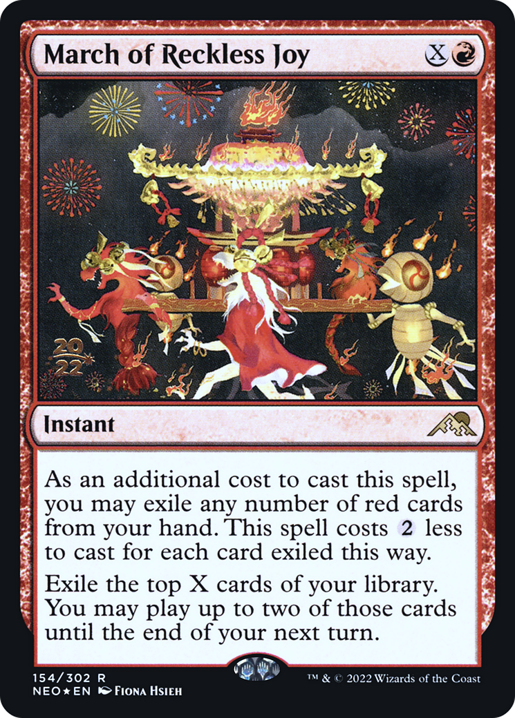 March of Reckless Joy (PNEO-154S) - Kamigawa: Neon Dynasty Promos Foil - Premium MTG Single from Wizards of the Coast - Just $0.09! Shop now at Game Crave Tournament Store