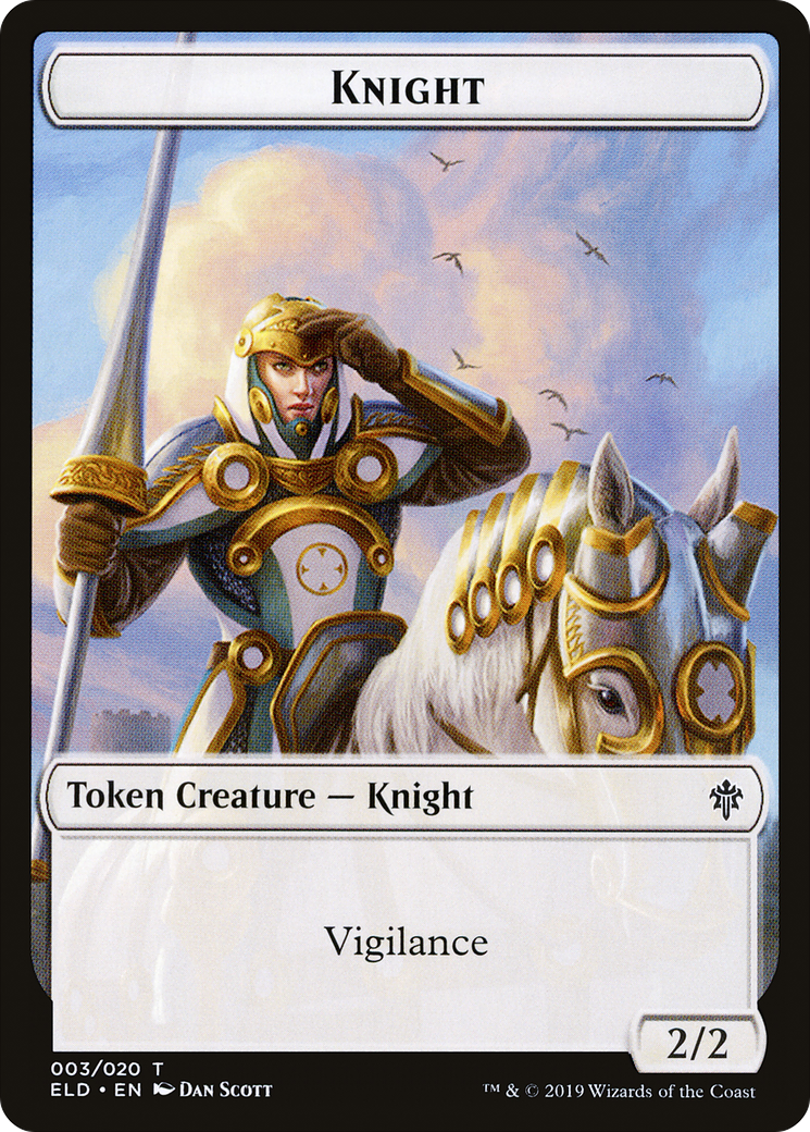 Knight (TELD-003) - Throne of Eldraine Tokens - Premium MTG Single from Wizards of the Coast - Just $0.08! Shop now at Game Crave Tournament Store