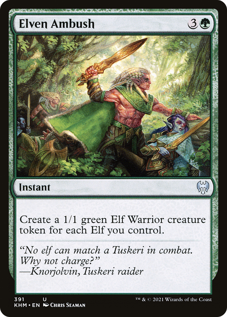 Elven Ambush (KHM-391) - Kaldheim - Premium MTG Single from Wizards of the Coast - Just $1.06! Shop now at Game Crave Tournament Store