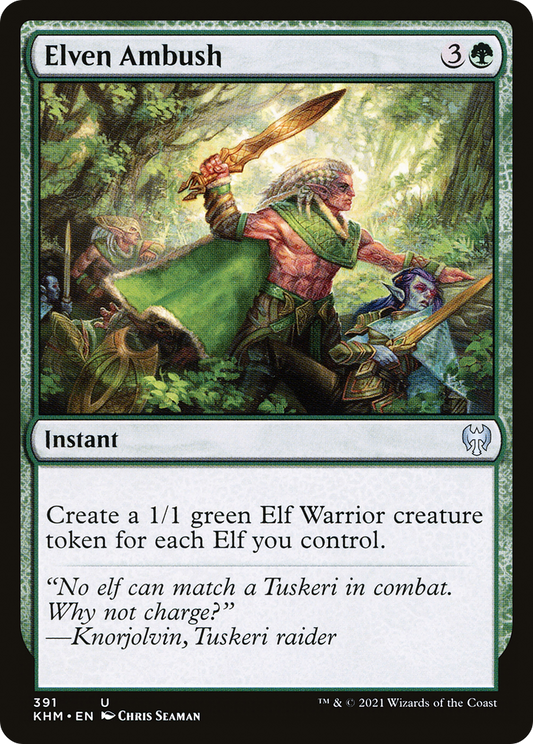 Elven Ambush (KHM-391) - Kaldheim - Premium MTG Single from Wizards of the Coast - Just $1.03! Shop now at Game Crave Tournament Store