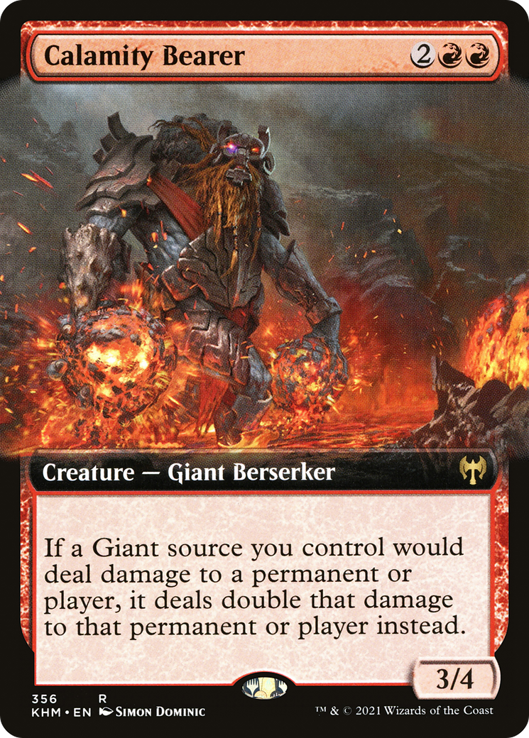 Calamity Bearer (KHM-356) - Kaldheim: (Extended Art) Foil - Premium MTG Single from Wizards of the Coast - Just $0.10! Shop now at Game Crave Tournament Store