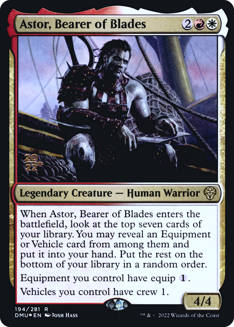Astor, Bearer of Blades (PDMU-194S) - Dominaria United Promos Foil - Premium MTG Single from Wizards of the Coast - Just $0.24! Shop now at Game Crave Tournament Store