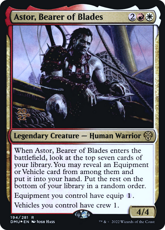 Astor, Bearer of Blades (PDMU-194S) - Dominaria United Promos Foil - Premium MTG Single from Wizards of the Coast - Just $0.24! Shop now at Game Crave Tournament Store