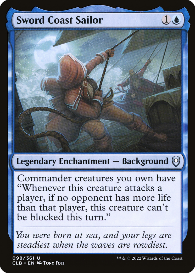 Sword Coast Sailor (CLB-098) - Commander Legends: Battle for Baldur's Gate Foil - Premium MTG Single from Wizards of the Coast - Just $0.37! Shop now at Game Crave Tournament Store