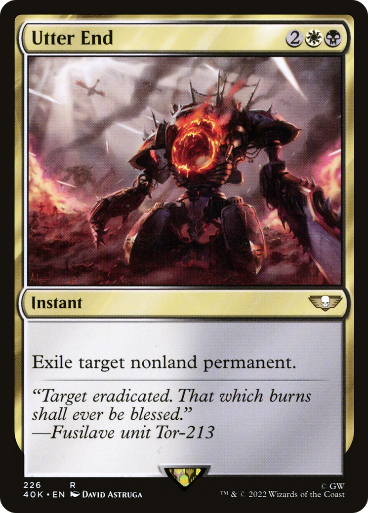 Utter End (40K-226) - Warhammer 40,000 Commander - Premium MTG Single from Wizards of the Coast - Just $0.08! Shop now at Game Crave Tournament Store